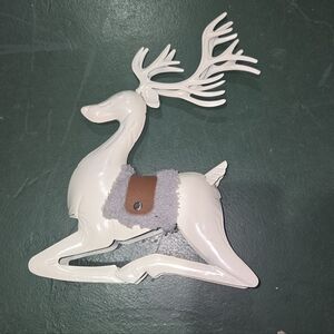 Elegant White Reindeer Figurine